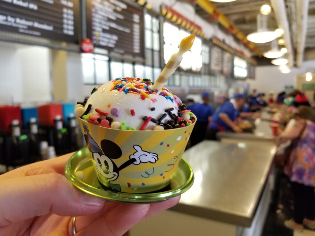 Mickey Celebration Cake At Time of Purchase at the Backlot Express in Disney's Hollywood Studios 