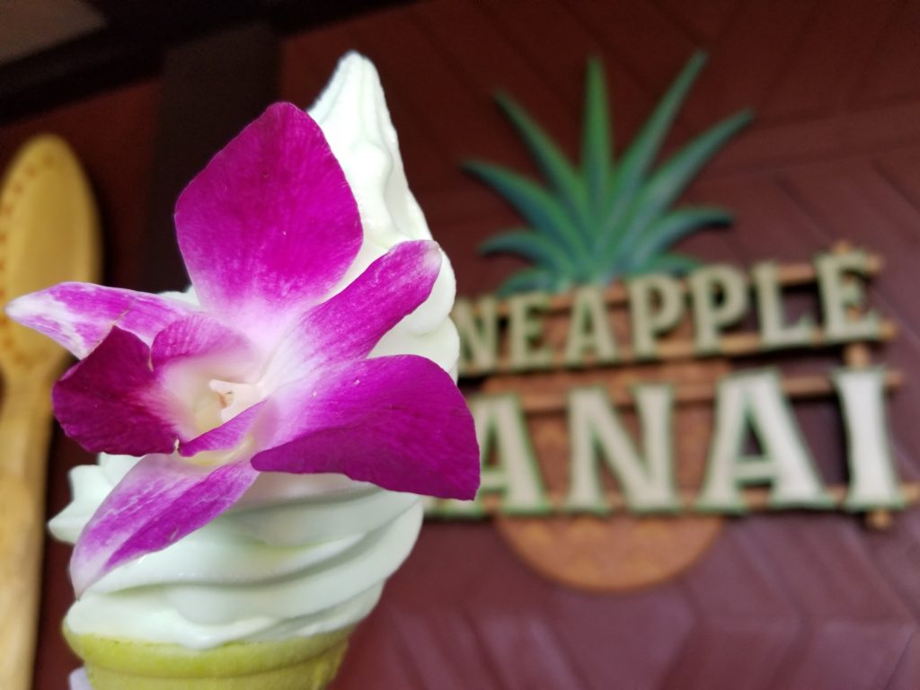 The Te Fiti Cone is made with Lime Dole Whip