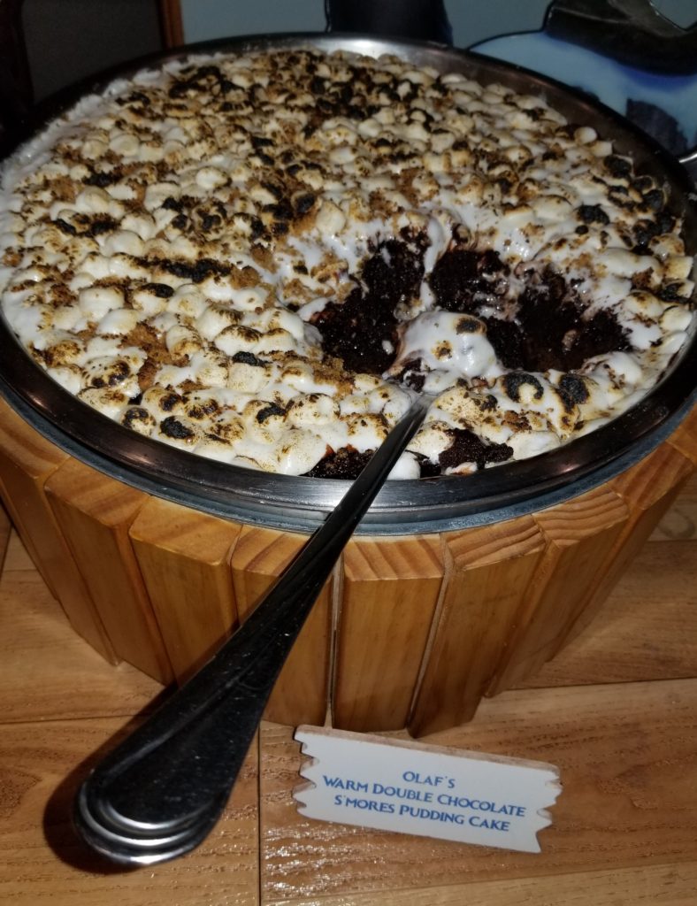 Olaf's Warm Double Chocolate S'mores Pudding Cake from the Frozen Ever After Dessert Party