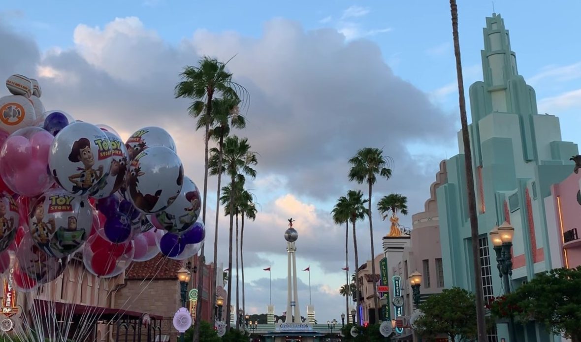 Sunset Blvd in Disney's Hollywood Studios with Balloons