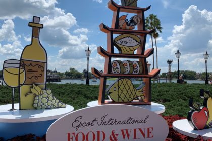 Signs with Food for the Epcot Food and Wine Festival