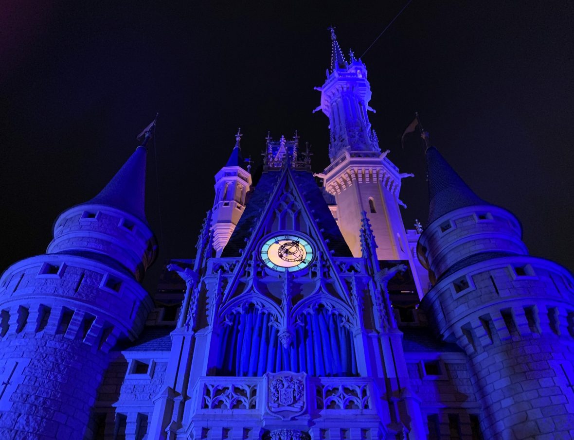 Cinderella Castle in the Magic Kingdom Showing the Clock After Midnight for the Disney Princess New Year's Resolutions